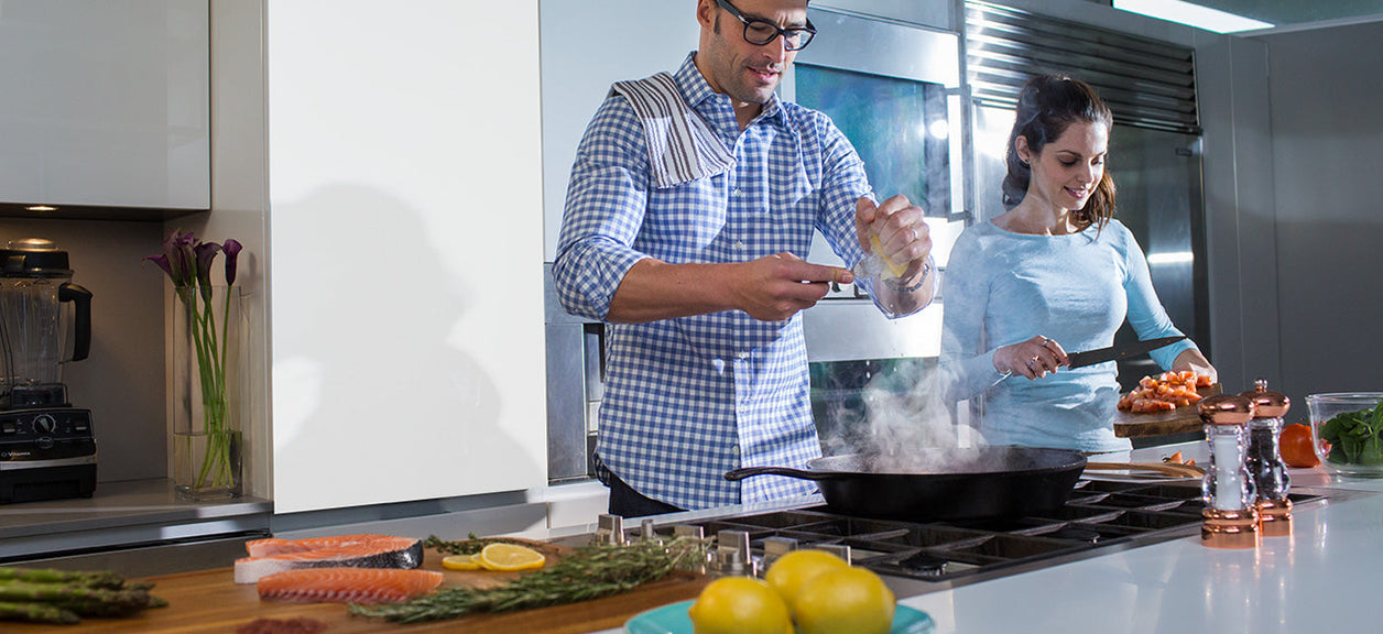 couple cooking in the kitchen