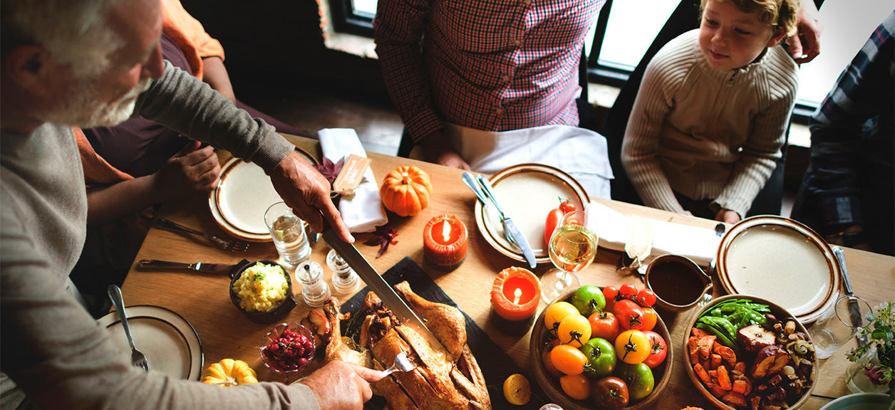 man cutting fruit & vegetables