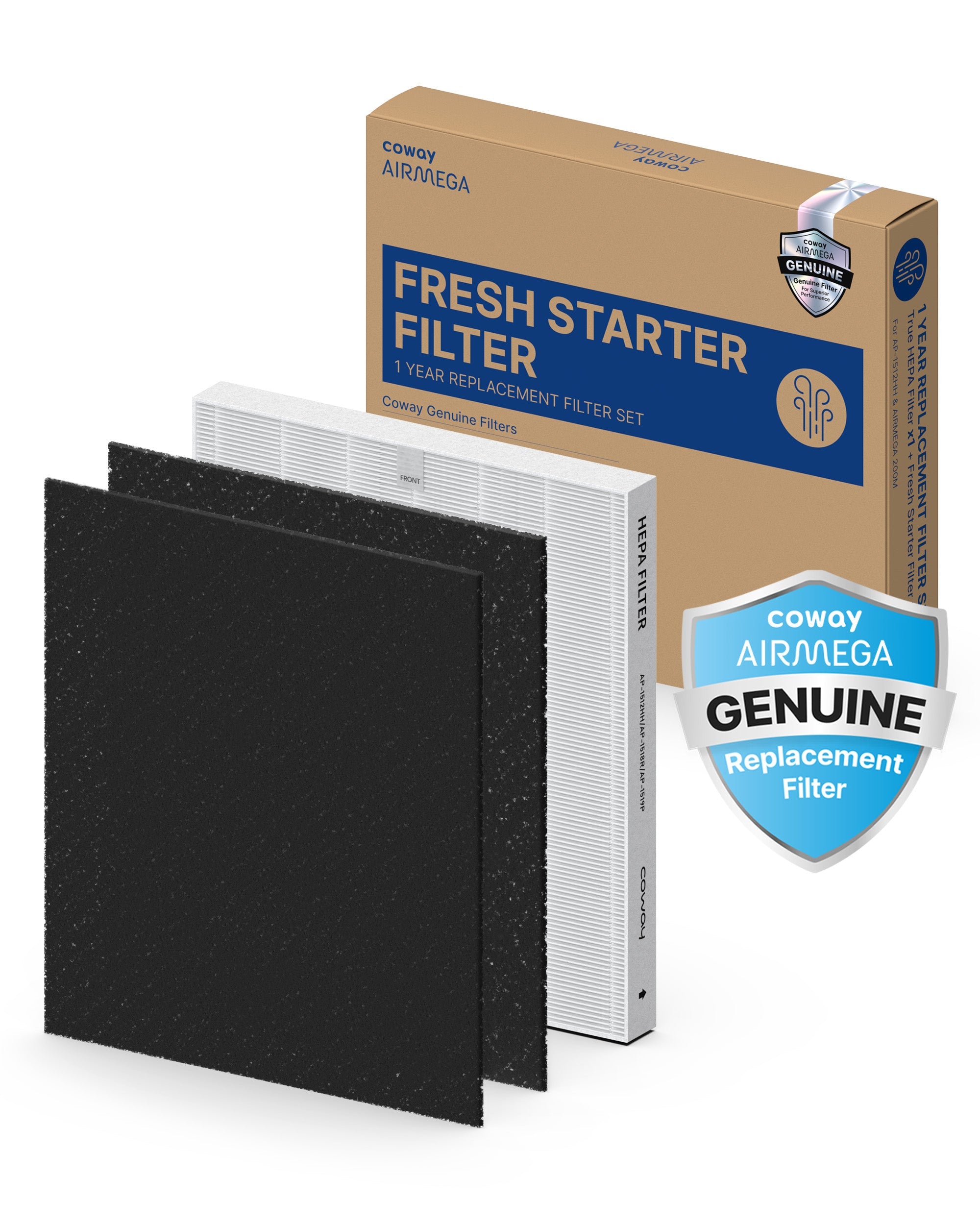 COWAY Vervangend filterset voor Airmega 350, voorfilter, HEPA- en